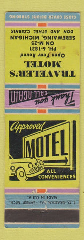 Matchbook Cover - Traveler's Motel Sebewaing MI WEAR