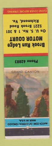 Matchbook Cover - Brook Run Lodge Motor Court Richmond VA