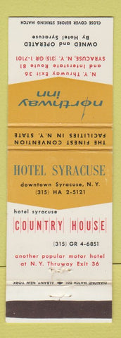 Matchbook Cover - Northway Inn Hotel Syracuse NY