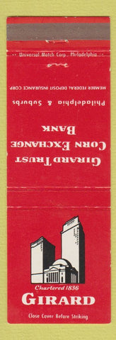 Matchbook Cover - Girard Trust Corn Exchange Bank Philadelphia PA