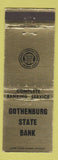 Matchbook Cover - Gothenburg State Bank NE WEAR