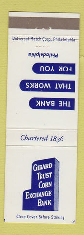 Matchbook Cover - Girard Trust Corn Exchange Bank Philadelphia PA