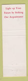 Matchbook Cover - Gloucester COOP Bank MA