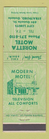 Matchbook Cover - Noretta Motel Stratford ON