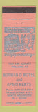 Matchbook Cover - Norman D Motel Apartments North Wildwood NJ