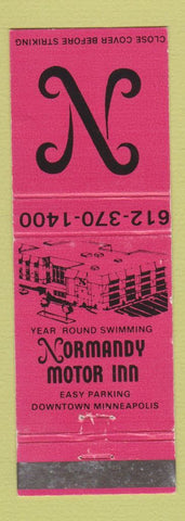Matchbook Cover - Normandy Motor Inn Minneapolis MN
