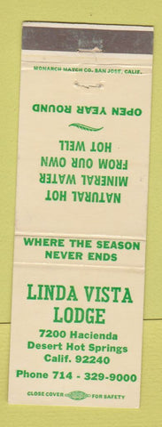Matchbook Cover - Linda Vista Lodge Desert Hot Springs CA