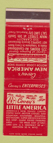 Matchbook Cover - Covey's Little America Salt Lake City UT