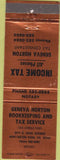 Matchbook Cover - Horton Tax Service Huntington Park CA
