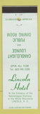 Matchbook Cover - Lincoln Hotel Lincoln NH DD Bean