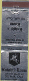 Matchbook Cover - Knight's Room Del Mar CA
