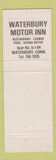 Matchbook Cover - Old Mystic Motor Lodge Mystic CT Norwich CT Motel WHITE