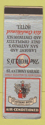 Matchbook Cover - St Anthony Hotel San Antonio TX