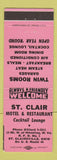 Matchbook Cover - St Clair Motel Restaurant St Clairsville OH