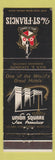 Matchbook Cover - St Francis Hotel San Francisco CA