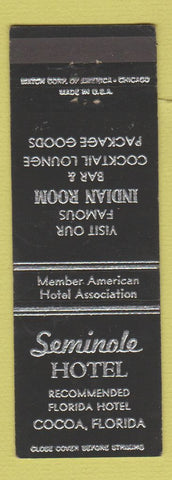 Matchbook Cover - Seminole Hotel Cocoa FL