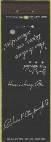 Matchbook Cover - Blair Claybaugh Co Harrisburg PA accountant?