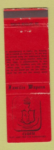 Matchbook Cover - Familie Mapens Cloete South Africa WEAR