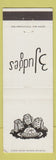 Matchbook Cover - 3 Judges Restaurant New Haven CT