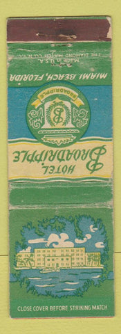 Matchbook Cover - Hotel Broadripple Miami Beach FL WORN
