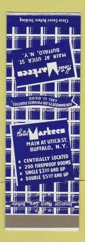 Matchbook Cover - Hotel Markeen Buffalo NY