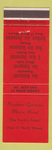 Matchbook Cover - Northern Gateway Motor Hotel Wawa ON
