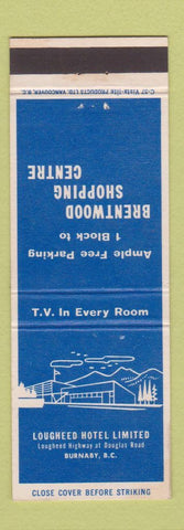 Matchbook Cover - Lougheed Hotel Burnaby BC