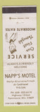 Matchbook Cover - Napps Motel Fennimore WI WEAR