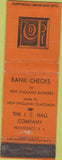 Matchbook Cover - JC Hall Co Providence RI Bank Checks WEAR