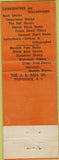 Matchbook Cover - JC Hall Co Providence RI Bank Checks WEAR
