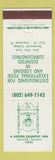 Matchbook Cover - Norwich Inn Norwich VT