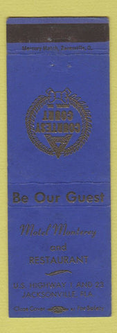 Matchbook Cover - Motel Monterey Jacksonville FL