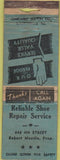 Matchbook Cover - Reliable Shoe Repair Robert Moodie WEAR blue
