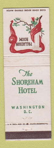 Matchbook Cover - Shoreham Hotel Washington DC Palladian Room WEAR