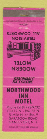 Matchbook Cover - Northwood Inn Motel Ganesvort NY WEAR PINK
