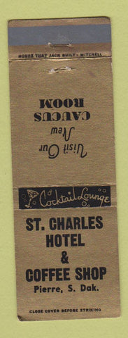 Matchbook Cover - St Charles Hotel Pierre SD