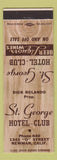 Matchbook Cover - St George Hotel Club Newman CA