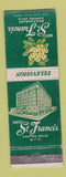 Matchbook Cover - Hotel St Francis Canton OH