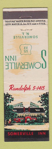 Matchbook Cover - Somerville Inn NJ feature