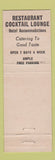 Matchbook Cover - Somerville Inn NJ feature