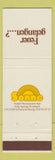 Matchbook Cover - Feuer Gefangen Sonne Hotel Schwarzenburg Switzerland