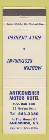 Matchbook Cover - Antigonisher Motor Hotel Antigonish NS