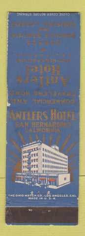 Matchbook Cover - Antlers Hotel San Bernardino CA WORN