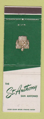 Matchbook Cover - St Anthony Hotel San Antonio TX