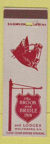 Matchbook Cover - Brook and Bridle Inn Wolfeboro NH DD Bean WORN