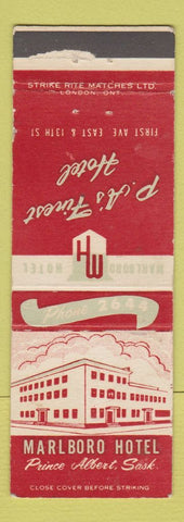 Matchbook Cover - Marlboro Hotel Prince Albert SK WORN