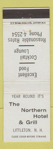 Matchbook Cover - Northern Hotel Grill Littleton NH DD Bean