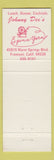 Matchbook Cover - Johnny Dee's Normandy House Santa Clara CA Fremont Inn