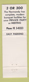 Matchbook Cover - Normandy Motor Hotel Minneapolis MN