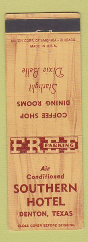 Matchbook Cover - Southern Hotel Denton TX